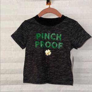 Way To Celebrate It Baby Shirt "Pinch Proof" Black St. Patrick's Day Tee 12 M
